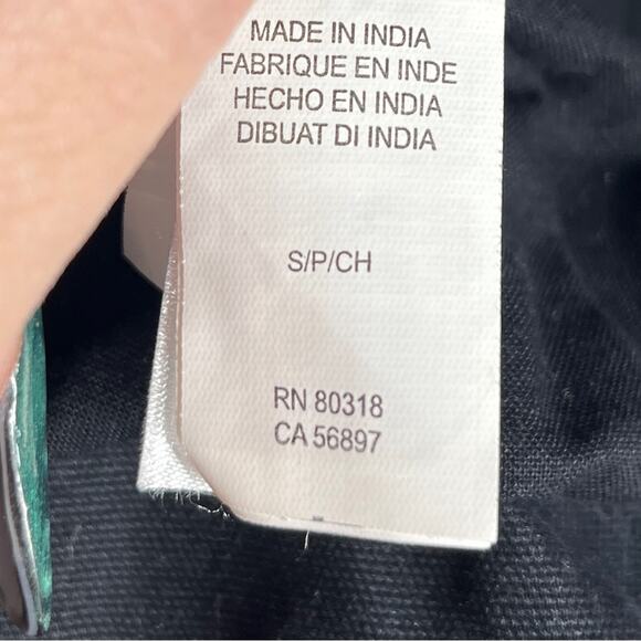 Lucky Brand Womens Black Goat Leather Moto Jacket Mixed Media Sm Cotton - Picture 10 of 14